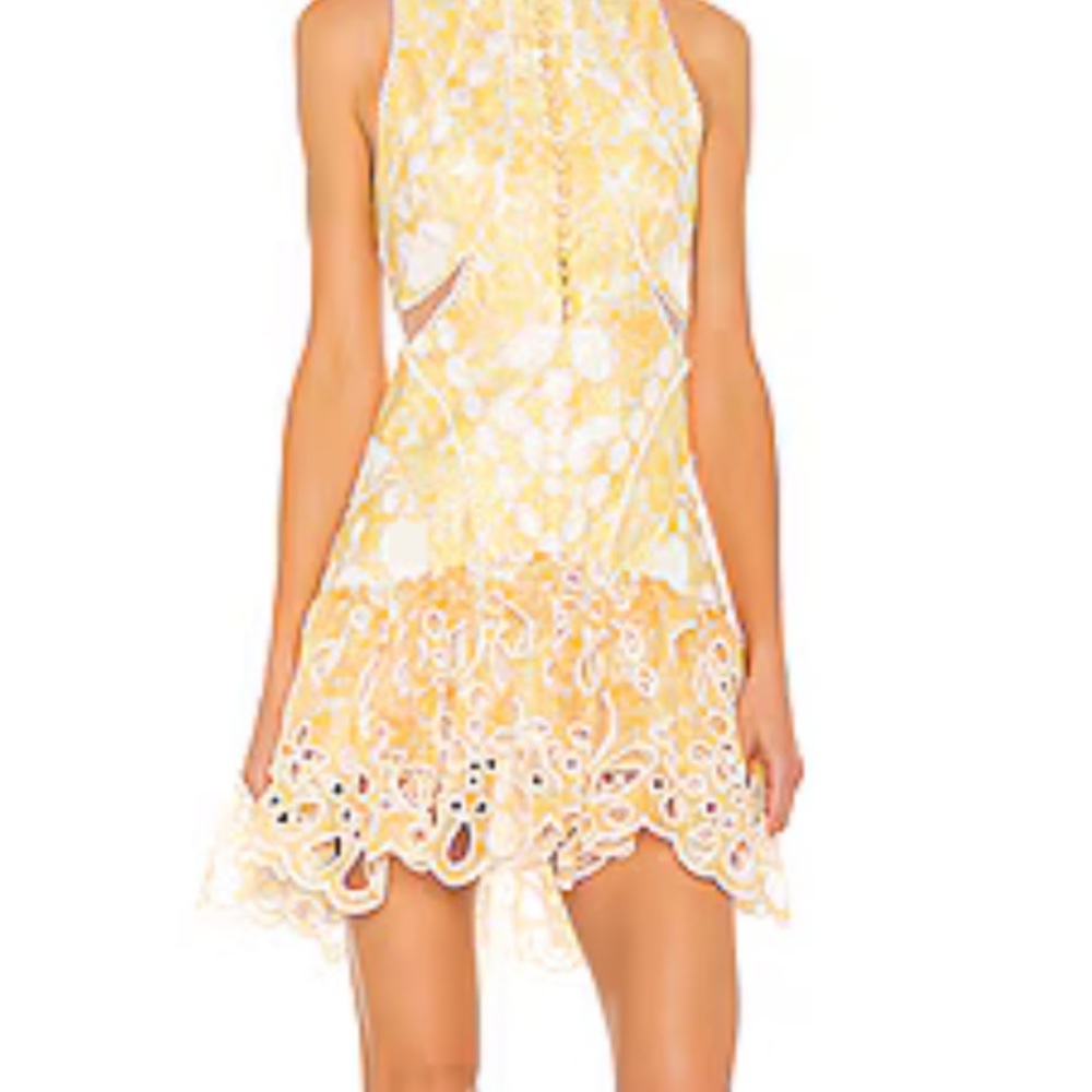 Revolve Ruffle Dress in Yellow
RAISSA Small Fairycore whimsical Summer Party